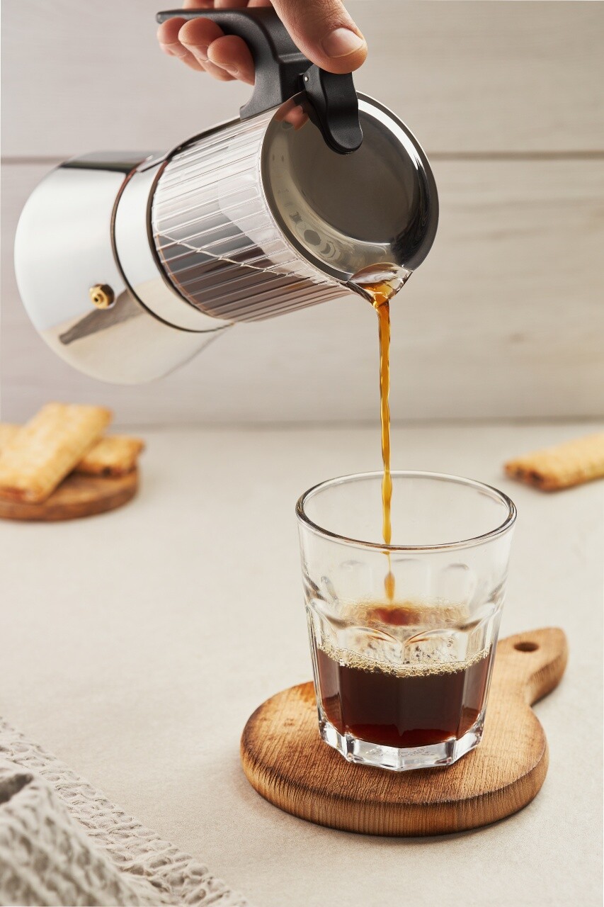 Cafetiera filtru Curly, Ambition, 240 ml, otel/sticla, argintiu/transparent - imagine 5